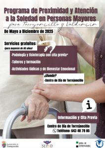 PROGRAMA DE PROXIMIDAD Y ATENCIÓN A LA SOLEDAD EN PERSONAS MAYORES PARA TORREJONCILLO Y VALDENCÍN 2025