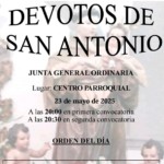 JUNTA GENERAL ORDINARIA ASOCIACIÓN «DEVOTOS DE SAN ANTONIO» DE TORREJONCILLO