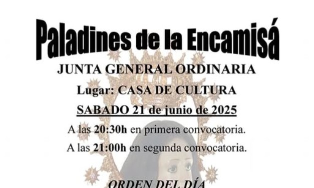 JUNTA GENERAL ORDINARIA PALADINES DE LA ENCAMIS