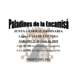 JUNTA GENERAL ORDINARIA PALADINES DE LA ENCAMISA
