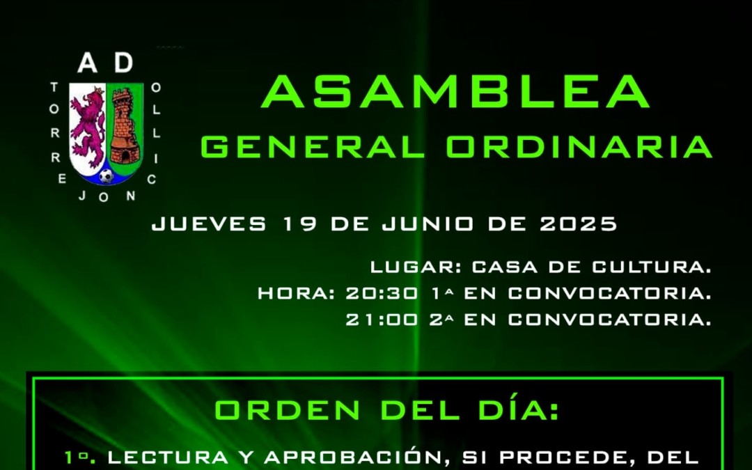 Asamblea General Ordinaria del AD Torrejoncillo