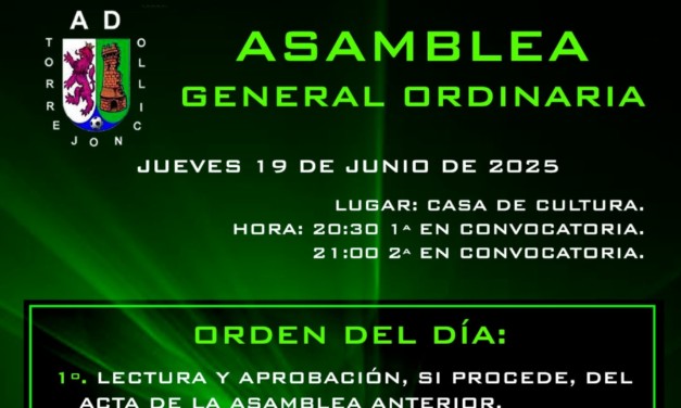 Asamblea General Ordinaria del AD Torrejoncillo