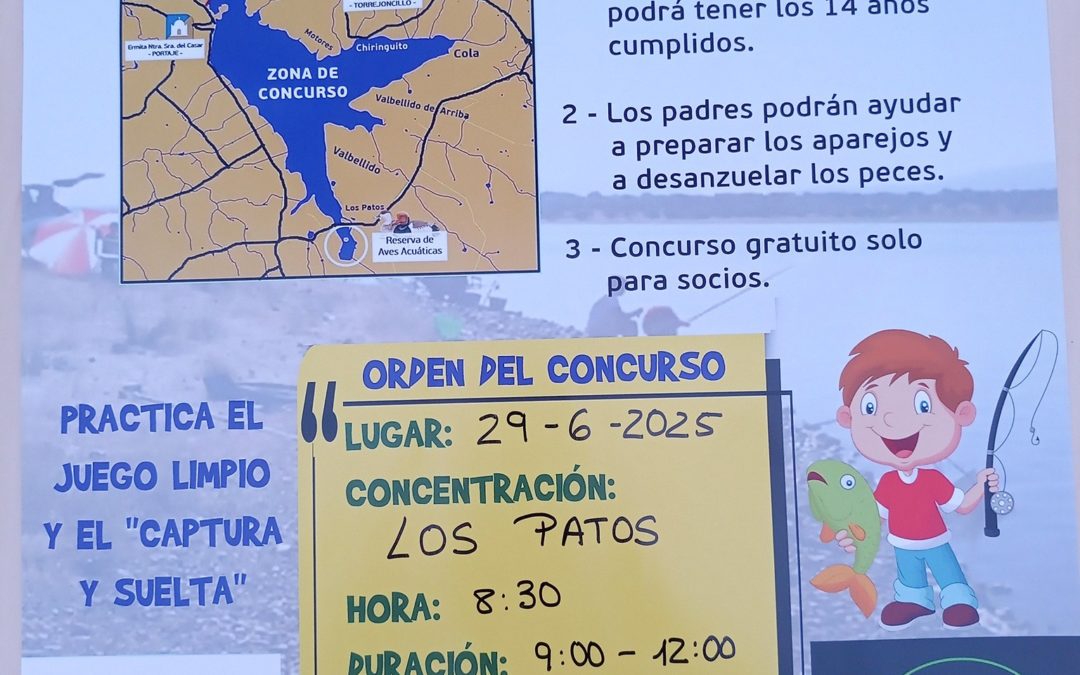 Concurso de Pesca infantil 2025 de la Sociedad de Pescadores Los Encinares de Torrejoncillo