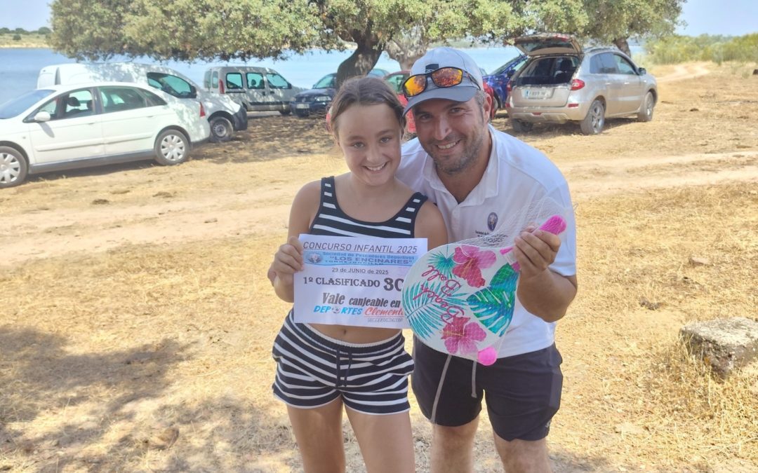 17 participantes en el concurso de pesca infantil de la Sociedad de Pescadores Los Encinares