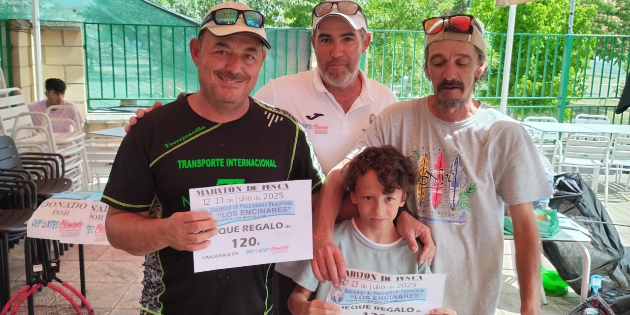 Ganadores del Concurso de Pesca por parejas de la Sociedad de Pescadores Los Encinares