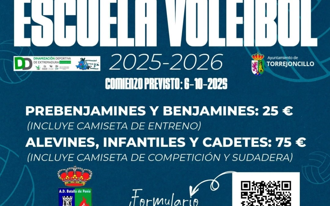 Apertura de inscripciones del AD Batalla de Pavía de Voley