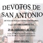 Asamblea General Extraordinaria de la Asociación Devotos de San Antonio de Torrejoncillo