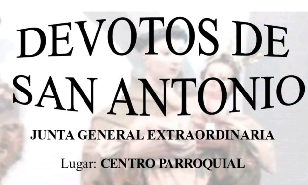 Asamblea General Extraordinaria de la Asociación Devotos de San Antonio de Torrejoncillo