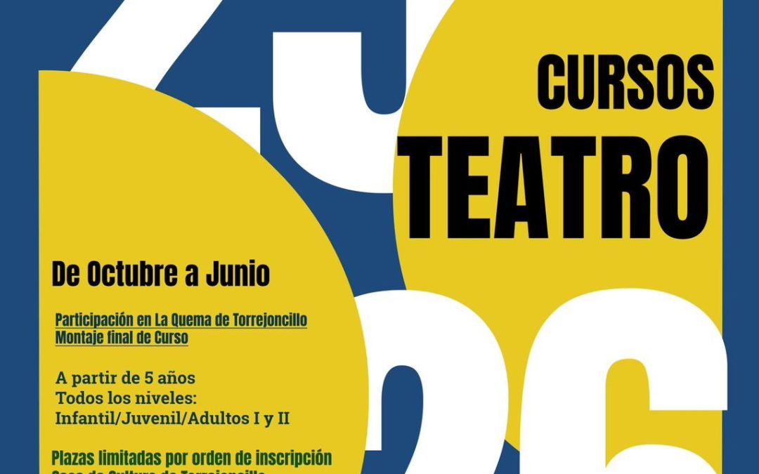 Cursos de Teatro 2025/26 – Universidad Popular de Torrejoncillo