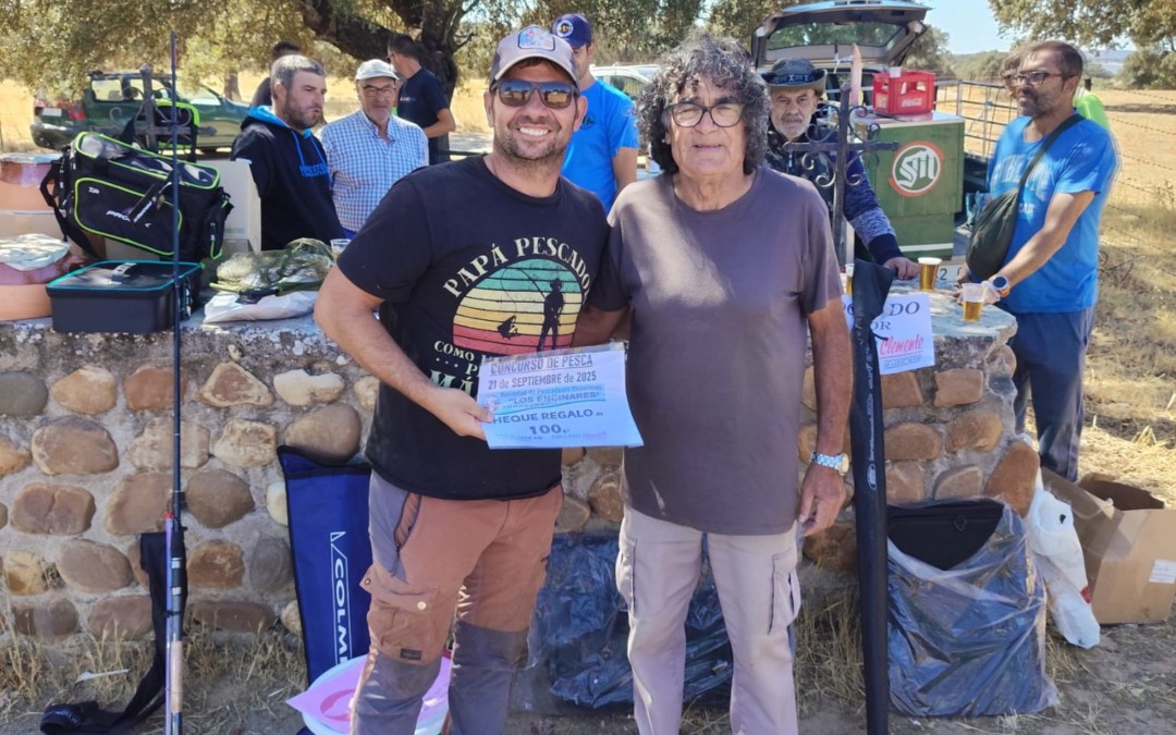 José Vicente Mahillo ganador del concurso de pesca de la Sociedad de Pescadores Los Encinares del fin de semana pasado