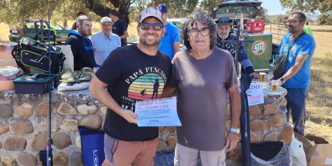 José Vicente Mahillo ganador del concurso de pesca de la Sociedad de Pescadores Los Encinares del fin de semana pasado