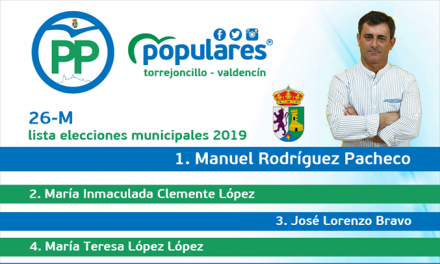 Candidatura del Partido Popular Torrejoncillo-Valdencín