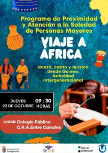 Programa de proximidad y atención a la sociedad de personas, viaje a África
