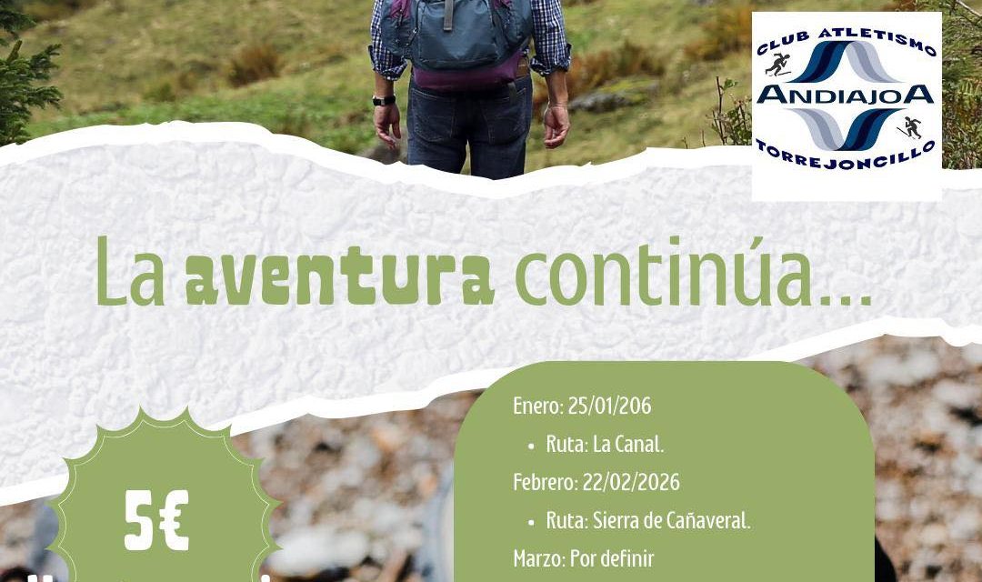 Calendario de rutas del Club Andiajoa Torrejoncillo