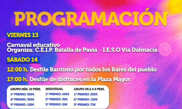 PROGRAMACIÓN DE CARNAVALES DE TORREJONCILLO 2026