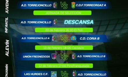 Encuentros y resultados de AD Torrejoncillo del fin de semana pasado, el presente y el futuro