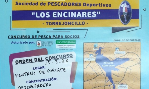Primer Concurso de Pesca del 2026 de la Sociedad de Pescadores Los Encinares