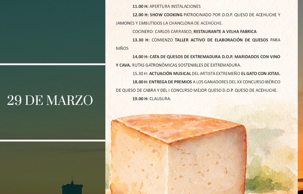 Acehúche celebra este fin de semana la vigésima edición de su Feria Ibérica del Queso de Cabra