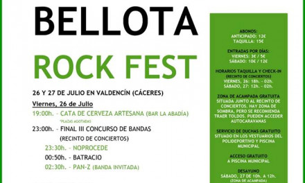 Horarios del Bellota Rock Fest