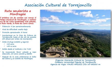 Ruta senderista a Monfragüe de la Asociación Cultural de Torrejoncillo