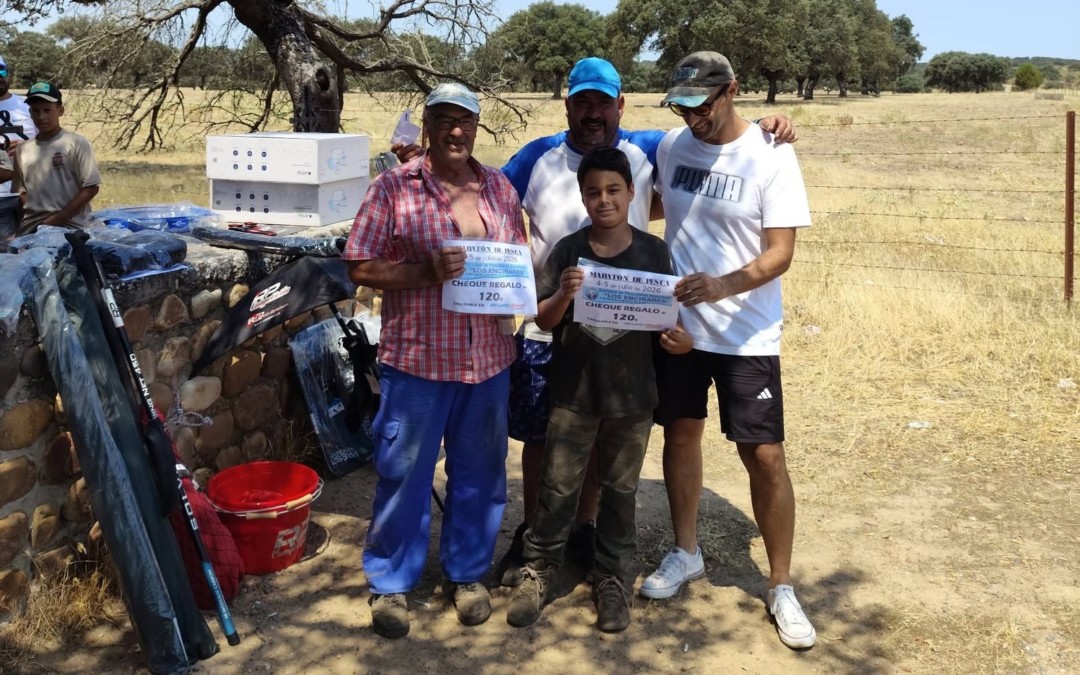 La pareja formada por Julián y Jesús ganan el concurso por parejas de la Sociedad de Pescadores Los Encinares