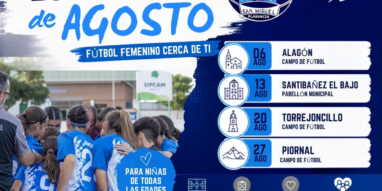 Descubre el Futbol femenino de la mano del CP San Miguel de Plasencia en el Polideportivo Municipal