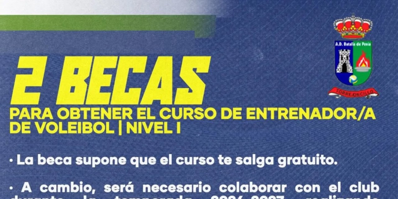 2 BECAS PARA OBTENER EL CURSO DE ENTRENADOR/A DE VOLEIBOL NIVEL I