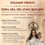 Solemne Triduo Nuestra Señora del Santisimo Rosario de Torrejoncillo