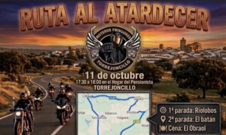 Ruta al atardecer de los Moteros Pringones