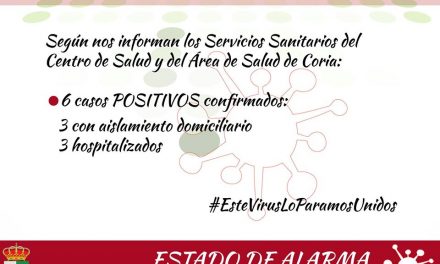 6 casos confirmados de Coronavirus en Torrejoncillo