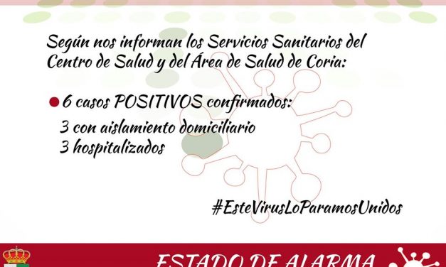 6 casos confirmados de Coronavirus en Torrejoncillo