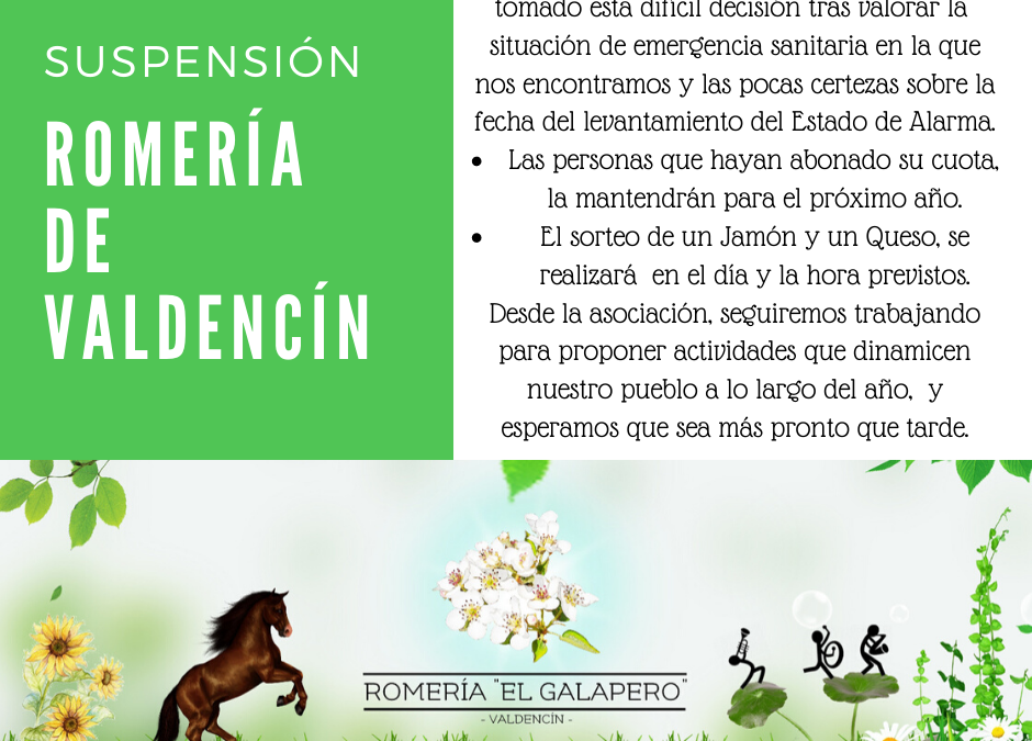 Romería de Valdencín 2020 – SUSPENDIDA