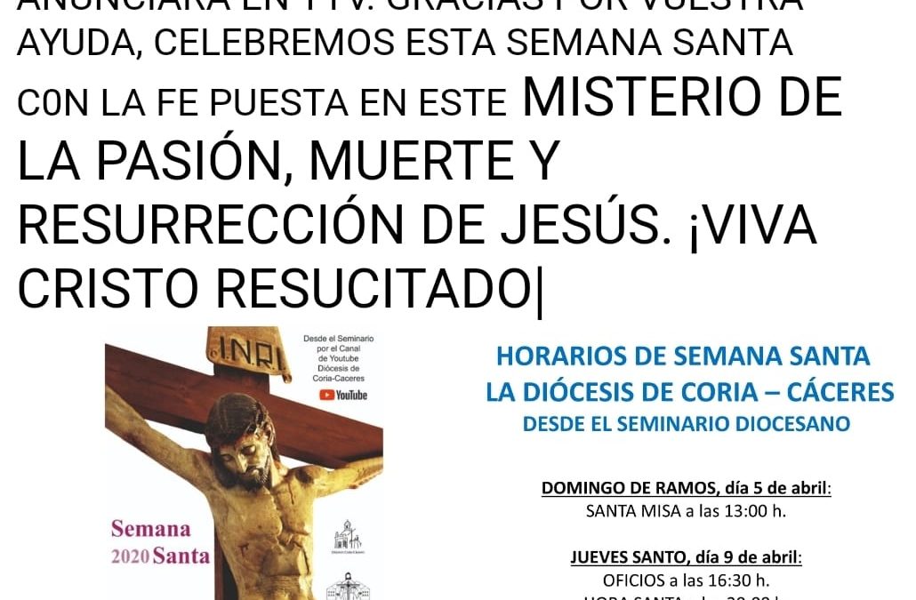 Una Semana Santa diferente