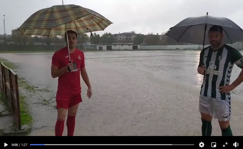 Aplazado el encuentro del AD Torrejoncillo por causa del temporal y mal estado del terreno de juego