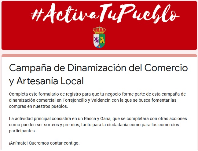 CAMPAÑA DE DINAMIZACIÓN DEL COMERCIO Y LA ARTESANÍA LOCAL