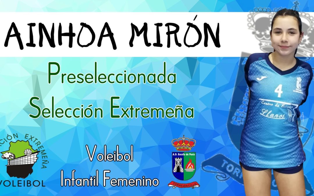 Preseleccionada para el combinado infantil femenino de voleibol extremeño