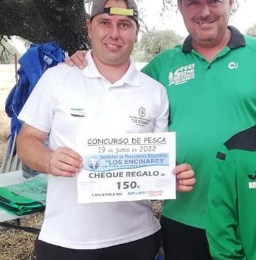 Aitor Serrano ganador del Concurso de convivencia 2022 de la Sociedad de Pescadores Los Encinares