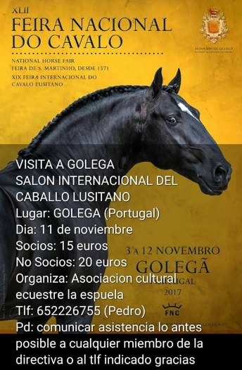 La Espuela visitará el Salón Internacional del caballo Lusitano