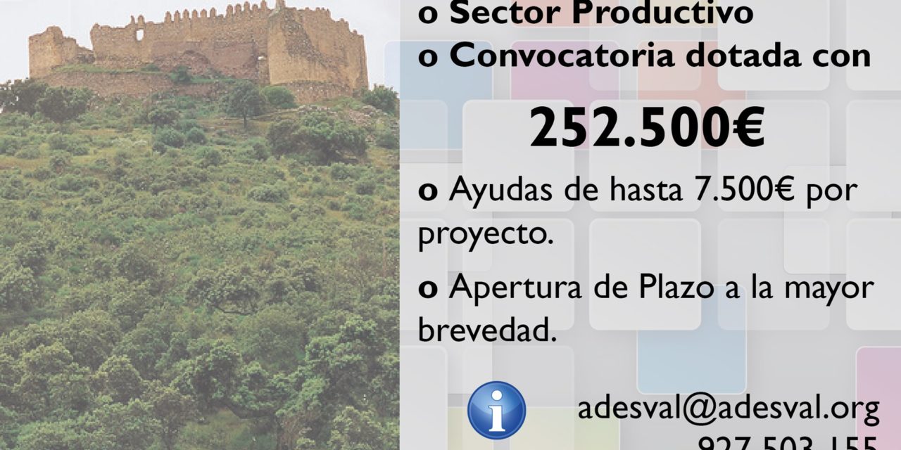 ADESVAL destina 252.500 euros a ayudas para empresas de la comarca