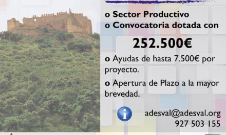 ADESVAL destina 252.500 euros a ayudas para empresas de la comarca