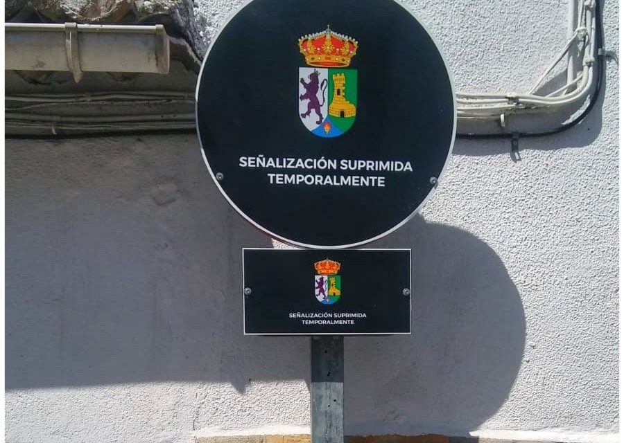 Señalización Suprimida temporalmente en la Calle Barrio Nuevo