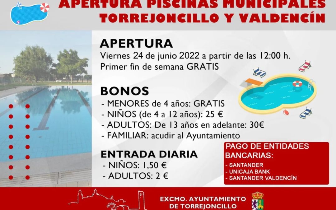 APERTURA PISCINAS MUNICIPALES