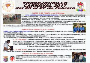 CARTEL CARNAVALTORREJONCILLO 2017 m