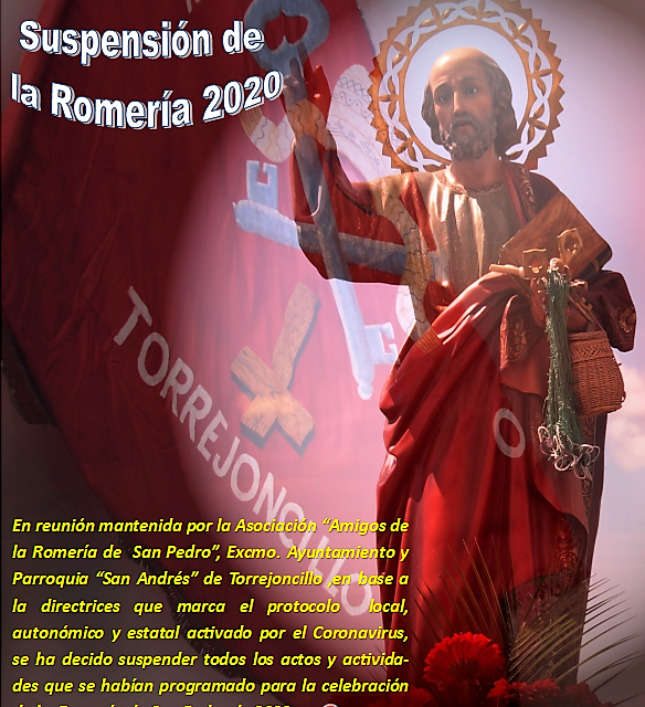 SUSPENSIÓN DE LA ROMERÍA DE SAN PEDRO 2020