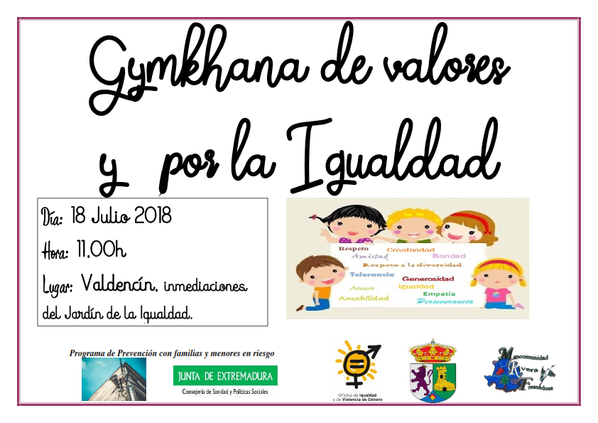 Gymkana de valores y por la Igualdad en Valdencín