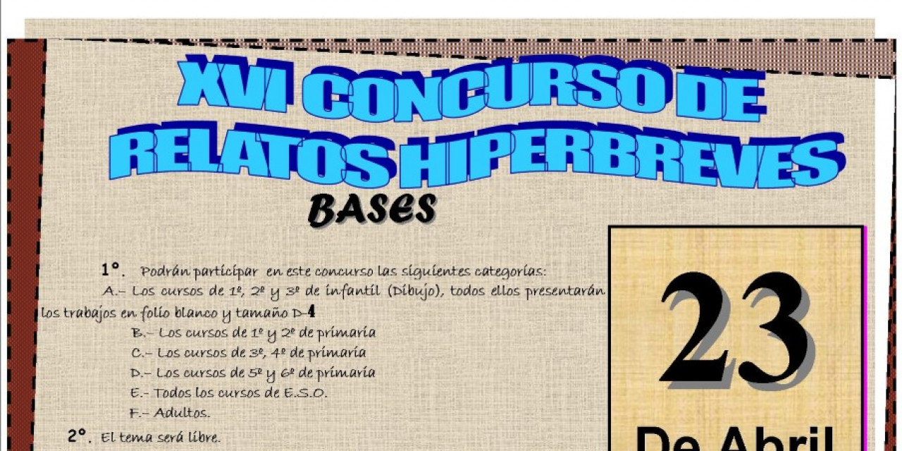 Bases Concurso Relatos Hiperbreves en Torrejoncillo y Valdencín