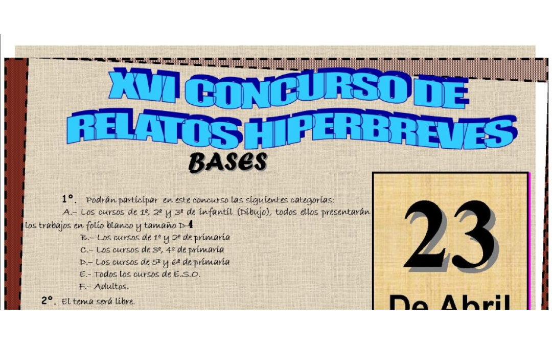 Bases Concurso Relatos Hiperbreves en Torrejoncillo y Valdencín