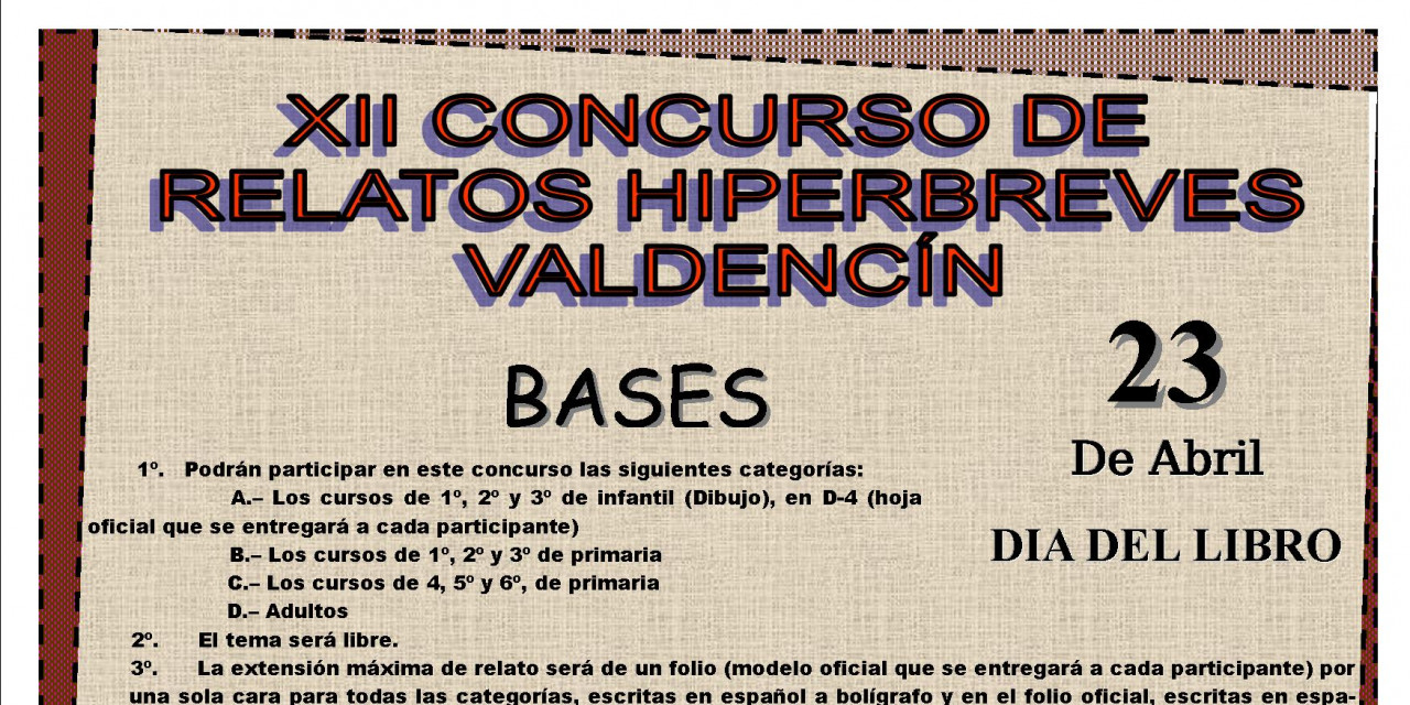 XII Concurso de Relatos Hiperbreves en Valdencín