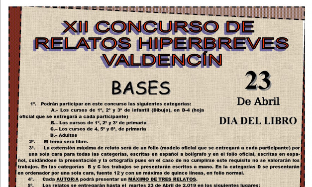 XII Concurso de Relatos Hiperbreves en Valdencín