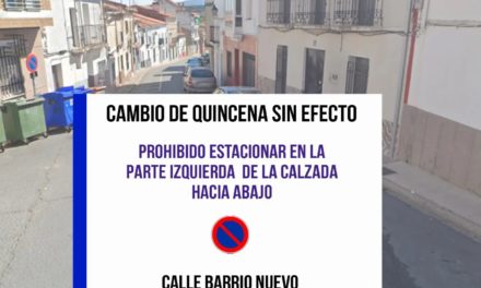 CAMBIO DE APARCAMIENTO SIN EFECTO